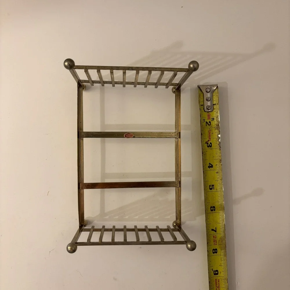 VTG Shackman Dollhouse Miniature Brass Spindle Bed Frame 1:12 Japan Finials